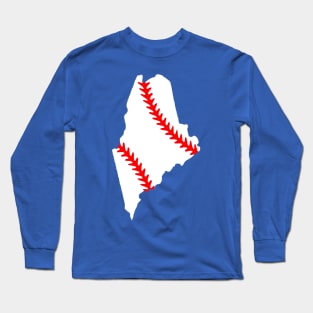 MAINE BASEBALL STATE Long Sleeve T-Shirt